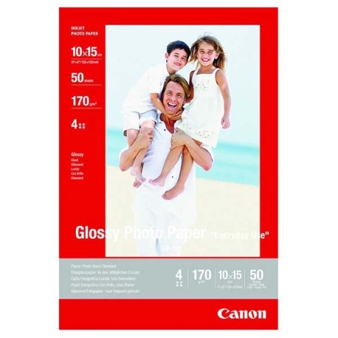 Canon Photo paper glossy foto papier połysk biały 10x15cm 4x6" 210 g/m2 10 szt. GP-501 atrament
