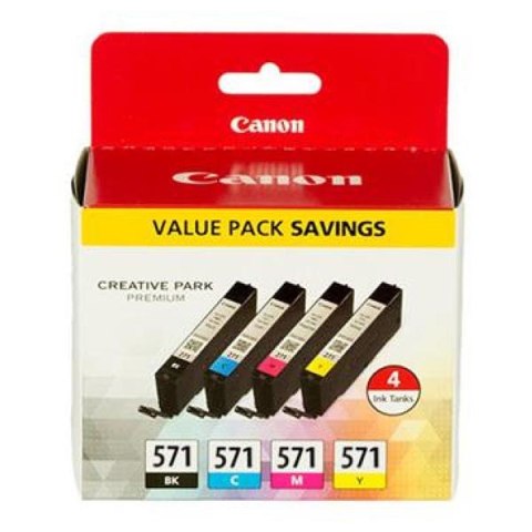 Canon oryginalny ink / tusz 0386C005, color, 4x7ml, CLI571, 4szt, Canon Pixma TS5051,53,55, TS6050,51,52, TS8051, TS9050