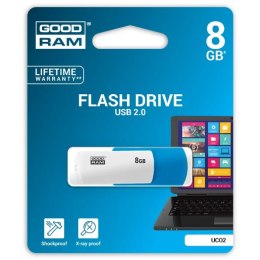 Goodram USB flash disk, 2.0, 8GB, UCO2, niebieski, UCO2-0080MXR11, wsparcie OS Win 7