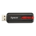 Apacer USB flash disk 2.0 16GB AH326 czarny czerwony AP16GAH326B-1 z wysuwanym złączem