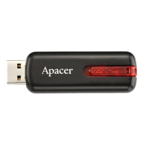 Apacer USB flash disk 2.0 16GB AH326 czarny czerwony AP16GAH326B-1 z wysuwanym złączem