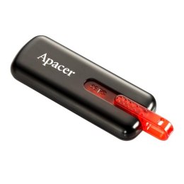 Apacer USB flash disk 2.0 64GB AH326 czarny czerwony AP64GAH326B-1 z wysuwanym złączem