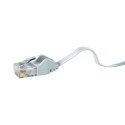 UTP patchcord, Cat.5e, RJ45 M-2m, nieekranowany, płaski, szary, economy