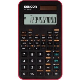 Sencor Kalkulator SEC 106 RD, czerwona, szkolny, 10 cyfr, czerwona ramka
