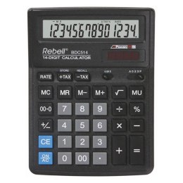 Rebell Kalkulator RE-BDC514 BX, czarna, stołowy, 14 miejsc