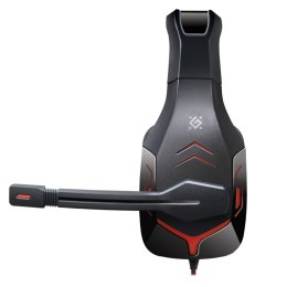 Defender Excidium Gaming Headset słuchawki z mikrofonem regulacja głośności czarna 2.0 2x 3.5 mm jack 50 mm przetworniki