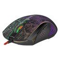 Defender Mysz OverLord GM-890 3200DPI optyczna 6kl. 1 scroll przewodowa USB czarna do gry RGB