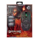 Defender Mysz OverLord GM-890 3200DPI optyczna 6kl. 1 scroll przewodowa USB czarna do gry RGB