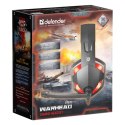 Defender Warhead G-370 Gaming Headset słuchawki z mikrofonem regulacja głośności czarno-czerwona 2.0 2x 3.5 mm jack + USB