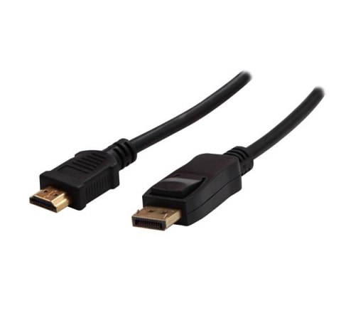 Kabel DisplayPort M- HDMI M, 2m, czarna, Logo, blistr