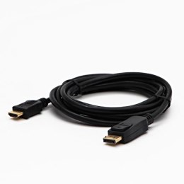 Kabel DisplayPort M- HDMI M, 2m, czarna, Logo, blistr