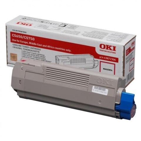 OKI oryginalny toner 43872306, magenta, 2000s, OKI C5650, 5750