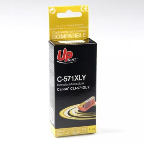 UPrint kompatybilny ink / tusz z CLI571Y XL, yellow, 800s, 11ml, C-571XLY, high capacity, dla Canon PIXMA MG5750, MG5751, MG5752