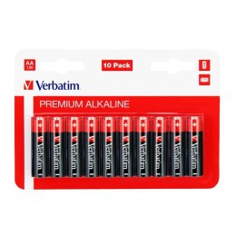 Bateria alkaliczna, AA, 1.5V, Verbatim, blistr, 10-pack, 49875,