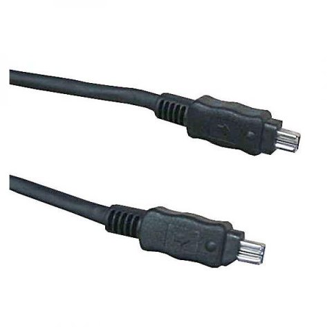 FireWire kabel IEEE 1394, IEEE 1394 (4pin) M- IEEE 1394 (4pin) M, 2m, czarny, Logo, blistr