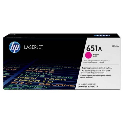 HP oryginalny toner CE343A, magenta, 16000s, HP 651A, HP LaserJet Enterprise 700 color MFP M775dn, M775f