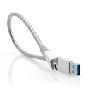 Kabel USB (3.1), USB A M- USB C M, 0.3m, srebrny, Verbatim, box, 48868
