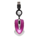 Verbatim Mysz Go Mini 49021, 1000DPI, optyczna, 3kl., 1 scroll, przewodowa USB, różowa, mini