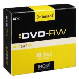 Intenso DVD-RW, 4201632, 10-pack, 4.7GB, 4x, 12cm, Standard, slim case, rewritable, do archiwizacji danych