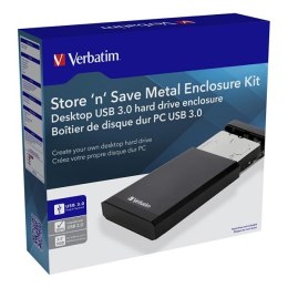 Verbatim Zestaw z obudową metalową Store,n, Save 3,5 USB3.0, pro interní HDD, 3.5