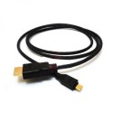 Kabel HDMI M- HDMI (micro) M, High Speed, 2m, pozłacane końcówki, czarna