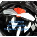 Kask rowerowy regulowany Dunlop czerwony Led r.M