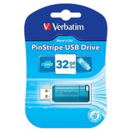 Verbatim USB flash disk, 2.0, 32GB, PinStripe USB, niebieski, 49057
