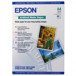 Epson Archival Matte Paper  biała  50  szt. szt.  C13S041342  do drukarek atramentowych  210x297mm (A4)  A4  190 gm2
