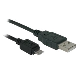 Kabel USB (2.0), USB A M- USB micro M, 1m, czarny
