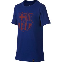 Koszulka dla dzieci Nike FC Barcelona Crest JUNIOR granatowa 859192 410