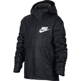 Kurtka dla dzieci Nike Sportswear Lined Fleece czarna JUNIOR 856195 010