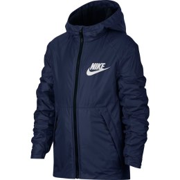 Kurtka dla dzieci Nike Sportswear Lined Fleece granatowa JUNIOR 856195 429