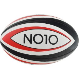 Piłka do gry w rugby NO10 Torpedo biało-czerwono-czarna 56073