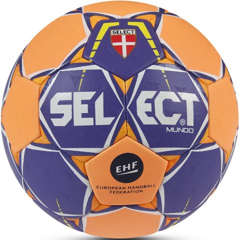 Piłka ręczna Select Mundo Liliput 1 fioletowo-pomarańczowa 12836