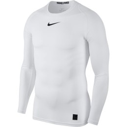 Koszulka męska Nike Pro Top Compression Crew LS biała 838077 100