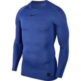 Koszulka męska Nike Pro Top Compression Crew LS niebieska 838077 480