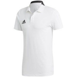 Koszulka męska adidas Condivo 18 Cotton Polo biała CF4377