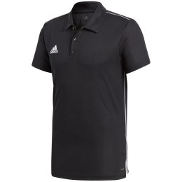 Koszulka męska adidas Core 18 Polo czarna CE9037