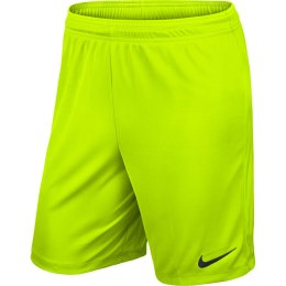 Spodenki dla dzieci Nike Park II Knit Short NB JUNIOR limonkowe 725988 702