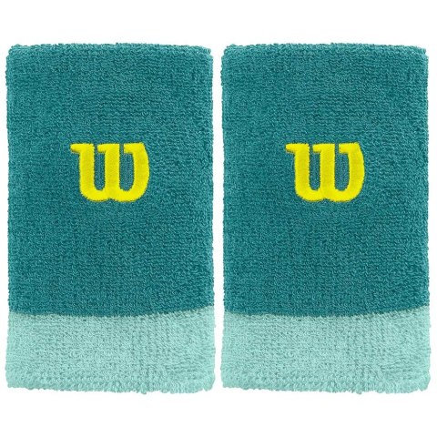 Frotka na rękę Wilson Extra Wide szeroka zielona 2szt WRA733509