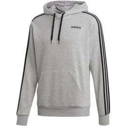 Bluza męska adidas Essentials 3 Stripes PO FT szara DQ3091