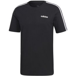 Koszulka męska adidas Essentials 3 Stripes Tee czarna DQ3113