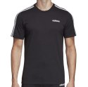 Koszulka męska adidas Essentials 3 Stripes Tee czarna DQ3113