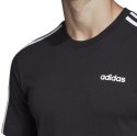 Koszulka męska adidas Essentials 3 Stripes Tee czarna DQ3113