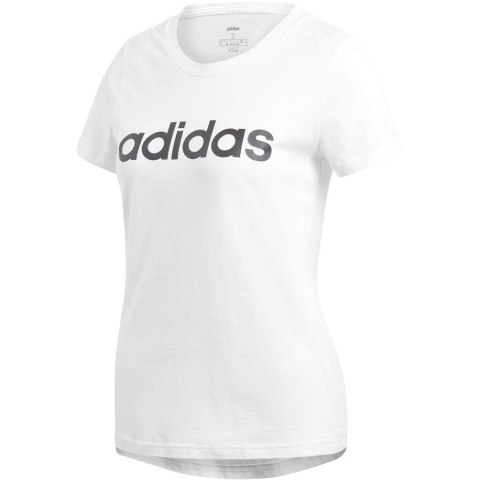 Koszulka damska adidas Essentials Linear Slim Tee biała DU0629