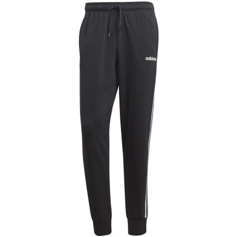 Spodnie męskie adidas Essentials 3 Stripes Tapered Pant FT Cuffed czarne DU0468