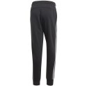 Spodnie męskie adidas Essentials 3 Stripes Tapered Pant FT Cuffed czarne DU0468