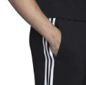 Spodnie męskie adidas Essentials 3 Stripes Tapered Pant FT Cuffed czarne DU0468