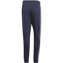 Spodnie męskie adidas Essentials 3 Stripes Tapered Pant FT Cuffed granatowe DU0478