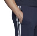 Spodnie męskie adidas Essentials 3 Stripes Tapered Pant FT Cuffed granatowe DU0478